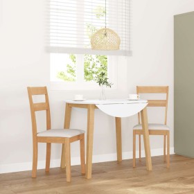 Sillas de comedor con cojines 2uds madera maciza natural caucho de , Sillas de comedor - Ref: Foro24-4102382, Precio: 94,73 €...
