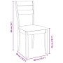 Sillas de comedor con cojines 2uds madera maciza natural caucho de , Sillas de comedor - Ref: Foro24-4102382, Precio: 94,73 €...