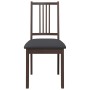 Sillas de comedor con cojines 2 uds madera maciza marrón caucho de , Sillas de comedor - Ref: Foro24-4102396, Precio: 103,37 ...