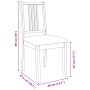 Sillas de comedor con cojines 2 uds madera maciza marrón caucho de , Sillas de comedor - Ref: Foro24-4102396, Precio: 103,37 ...