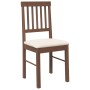 Sillas de comedor con cojines 2 uds madera maciza marrón caucho de , Sillas de comedor - Ref: Foro24-4102425, Precio: 105,22 ...