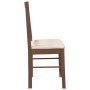 Sillas de comedor con cojines 2 uds madera maciza marrón caucho de , Sillas de comedor - Ref: Foro24-4102425, Precio: 105,22 ...