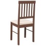 Sillas de comedor con cojines 2 uds madera maciza marrón caucho de , Sillas de comedor - Ref: Foro24-4102425, Precio: 105,22 ...
