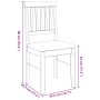 Sillas de comedor con cojines 2 uds madera maciza marrón caucho de , Sillas de comedor - Ref: Foro24-4102425, Precio: 105,22 ...