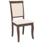 Sillas de comedor con cojines 2 uds madera maciza marrón caucho de , Sillas de comedor - Ref: Foro24-4102486, Precio: 178,05 ...