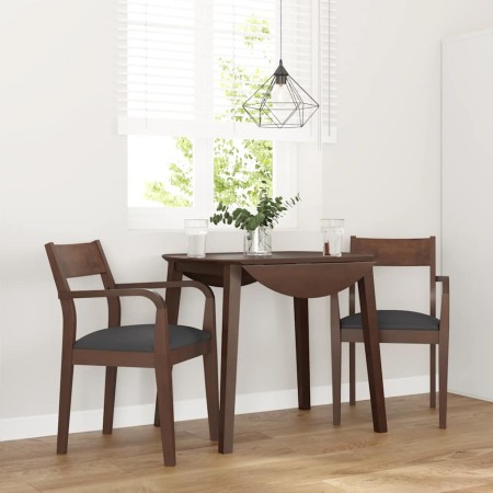 Sillas de comedor con cojines 2 uds madera maciza marrón caucho de , Sillas de comedor - Ref: Foro24-4102508, Precio: 181,60 ...