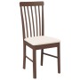Sillas de comedor con cojines 2 uds madera maciza marrón caucho de , Sillas de comedor - Ref: Foro24-4102499, Precio: 122,92 ...