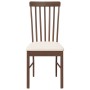 Sillas de comedor con cojines 2 uds madera maciza marrón caucho de , Sillas de comedor - Ref: Foro24-4102499, Precio: 122,92 ...