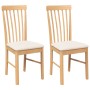 Sillas de comedor con cojines 2 uds madera maciza caucho de , Sillas de comedor - Ref: Foro24-4102501, Precio: 122,92 €, Desc...