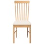 Sillas de comedor con cojines 2 uds madera maciza caucho de , Sillas de comedor - Ref: Foro24-4102501, Precio: 122,92 €, Desc...