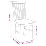 Sillas de comedor con cojines 2 uds madera maciza caucho de , Sillas de comedor - Ref: Foro24-4102501, Precio: 122,92 €, Desc...