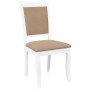 Sillas de comedor con cojines 2uds madera maciza blanco caucho de , Sillas de comedor - Ref: Foro24-4102490, Precio: 178,05 €...