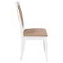 Sillas de comedor con cojines 2uds madera maciza blanco caucho de , Sillas de comedor - Ref: Foro24-4102490, Precio: 178,05 €...