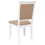 Sillas de comedor con cojines 2uds madera maciza blanco caucho de , Sillas de comedor - Ref: Foro24-4102490, Precio: 178,05 €...
