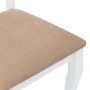 Sillas de comedor con cojines 2uds madera maciza blanco caucho de , Sillas de comedor - Ref: Foro24-4102490, Precio: 178,05 €...
