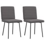 Sillas de comedor 2 unidades cuero sintético gris de , Sillas de comedor - Ref: Foro24-4101168, Precio: 88,00 €, Descuento: %