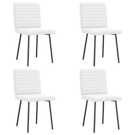 Sillas de comedor 4 unidades cuero sintético blanco de , Sillas de comedor - Ref: Foro24-3315272, Precio: 171,26 €, Descuento: %