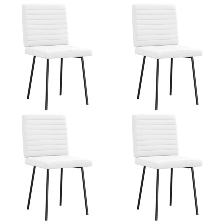 Sillas de comedor 4 unidades cuero sintético blanco de , Sillas de comedor - Ref: Foro24-3315272, Precio: 171,26 €, Descuento: %