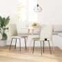Sillas de comedor 2 unidades cuero sintético crema de , Sillas de comedor - Ref: Foro24-4101114, Precio: 88,63 €, Descuento: %