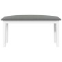 Banco 90 cm madera maciza caucho blanco de , Bancos de comedor y cocina - Ref: Foro24-4102597, Precio: 73,86 €, Descuento: %