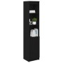 Aparador alto roble negro 37,5x35x180 cm madera de ingeniería de , Aparadores - Ref: Foro24-861671, Precio: 91,46 €, Descuent...