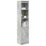 Aparador alto gris hormigón 37,5x35x180 cm madera de ingeniería de , Aparadores - Ref: Foro24-861673, Precio: 86,22 €, Descue...