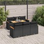 Set sofás jardín y cojines 7 pzas ratán sintético acacia negro de , Conjuntos de jardín - Ref: Foro24-3327443, Precio: 563,73...