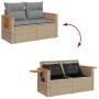 Set sofás jardín y cojines 8 pzas ratán sintético acacia beige de , Conjuntos de jardín - Ref: Foro24-3327573, Precio: 574,83...