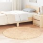 Alfombra peluda de pelo largo NAVARRA beige 120x120cm poliéster de , Alfombras - Ref: Foro24-4102901, Precio: 24,89 €, Descue...