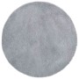 Alfombra de pelo largo NAVARRA gris plateado 120x120 cm de , Alfombras - Ref: Foro24-4102908, Precio: 25,34 €, Descuento: %