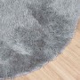 Alfombra de pelo largo NAVARRA gris plateado 120x120 cm de , Alfombras - Ref: Foro24-4102908, Precio: 25,34 €, Descuento: %