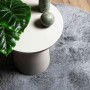 Alfombra de pelo largo NAVARRA gris plateado 120x120 cm de , Alfombras - Ref: Foro24-4102908, Precio: 25,34 €, Descuento: %