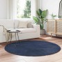 Alfombra de pelo largo NAVARRA azul marino 160x160 cm poliéster de , Alfombras - Ref: Foro24-4102915, Precio: 35,30 €, Descue...