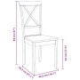 Sillas de comedor 2 unidades madera maciza de caucho de , Sillas de comedor - Ref: Foro24-4102404, Precio: 118,04 €, Descuent...