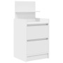 Mesilla de noche con 2 cajones blanca 38x34x80 cm de , Mesitas de noche - Ref: Foro24-861355, Precio: 57,15 €, Descuento: %