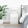 Mesilla de noche con 2 cajones blanca 38x34x80 cm de , Mesitas de noche - Ref: Foro24-861355, Precio: 57,15 €, Descuento: %