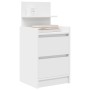 Mesilla de noche con 2 cajones blanca 38x34x80 cm de , Mesitas de noche - Ref: Foro24-861355, Precio: 57,15 €, Descuento: %