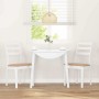 Sillas de comedor con cojines 2uds madera maciza blanco caucho de , Sillas de comedor - Ref: Foro24-4102522, Precio: 134,53 €...