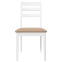 Sillas de comedor con cojines 2uds madera maciza blanco caucho de , Sillas de comedor - Ref: Foro24-4102522, Precio: 134,53 €...