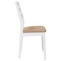 Sillas de comedor con cojines 2uds madera maciza blanco caucho de , Sillas de comedor - Ref: Foro24-4102522, Precio: 134,53 €...