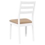 Sillas de comedor con cojines 2uds madera maciza blanco caucho de , Sillas de comedor - Ref: Foro24-4102522, Precio: 134,53 €...