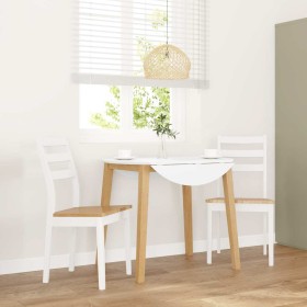 Sillas de comedor 2 unidades madera maciza de caucho blanco de , Sillas de comedor - Ref: Foro24-4102520, Precio: 139,69 €, D...