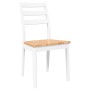 Sillas de comedor 2 unidades madera maciza de caucho blanco de , Sillas de comedor - Ref: Foro24-4102520, Precio: 139,69 €, D...