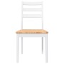 Sillas de comedor 2 unidades madera maciza de caucho blanco de , Sillas de comedor - Ref: Foro24-4102520, Precio: 139,69 €, D...