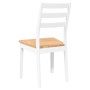 Sillas de comedor 2 unidades madera maciza de caucho blanco de , Sillas de comedor - Ref: Foro24-4102520, Precio: 139,69 €, D...