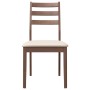 Sillas de comedor con cojines 2 uds madera maciza marrón caucho de , Sillas de comedor - Ref: Foro24-4102515, Precio: 134,53 ...