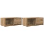 Muebles para TV 2 uds madera roble artisan 60x31x25,5 cm de , Muebles TV - Ref: Foro24-861453, Precio: 63,97 €, Descuento: %