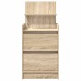 Mesillas de noche con 2 cajones 2 uds roble Sonoma 38x34x80 cm de , Mesitas de noche - Ref: Foro24-861360, Precio: 101,69 €, ...