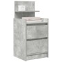 Mesillas de noche con 2 cajones 2 uds gris hormigón 38x34x80 cm de , Mesitas de noche - Ref: Foro24-861362, Precio: 97,91 €, ...