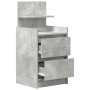 Mesillas de noche con 2 cajones 2 uds gris hormigón 38x34x80 cm de , Mesitas de noche - Ref: Foro24-861362, Precio: 97,91 €, ...